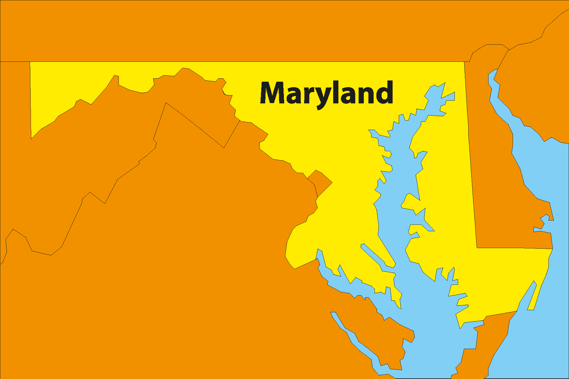 MAP OF MARYLAND Logo Vector Logo